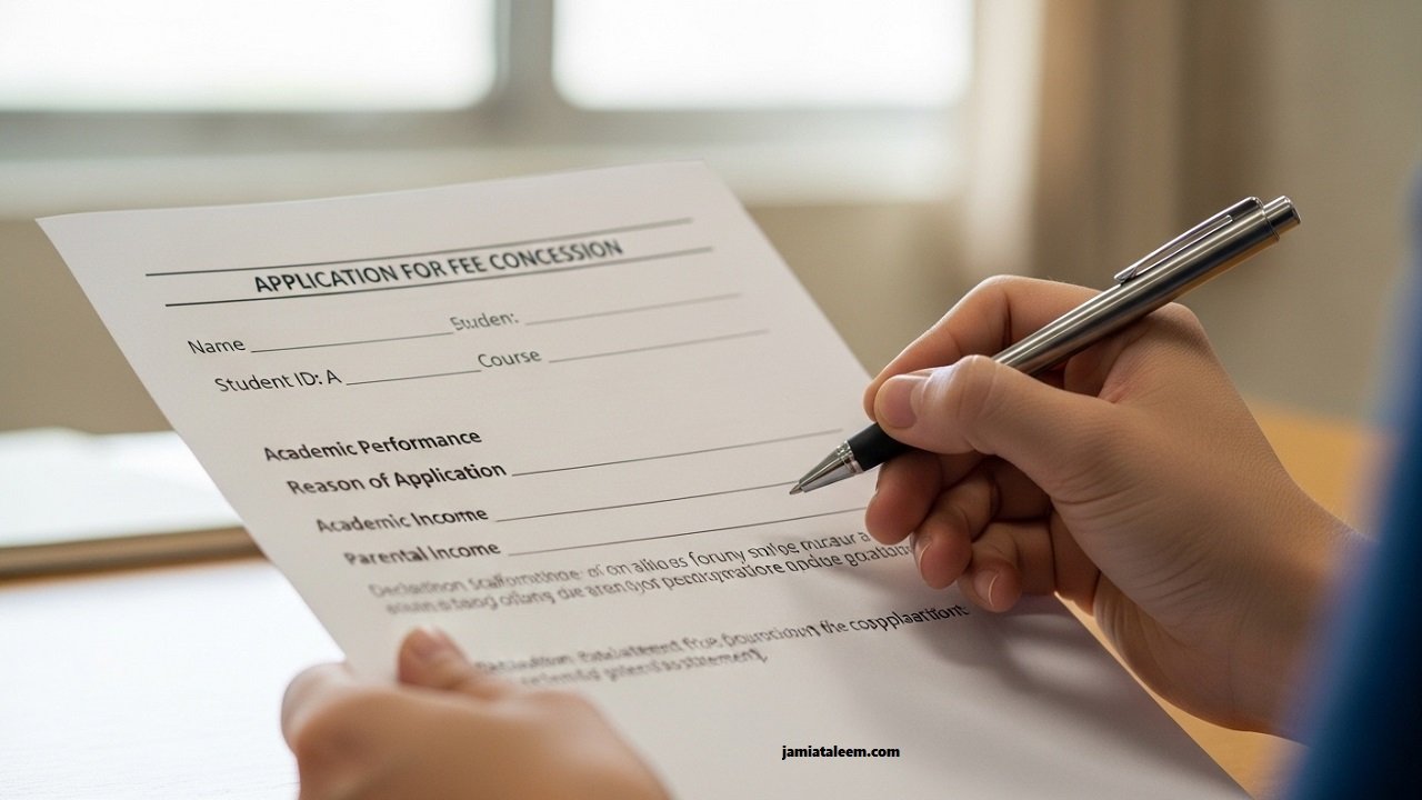 An Application for Fee concession