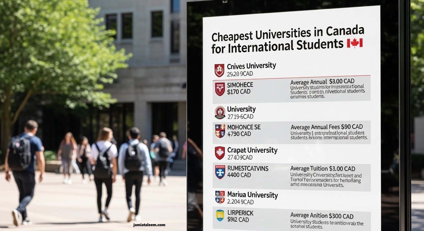 Check Cheapest Colleges CANDA for International Students