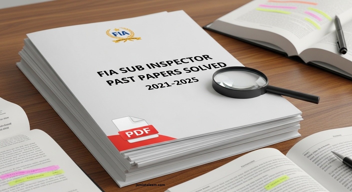 FIA Sub Inspector Past Papers Solved PDF 2021 to 2025