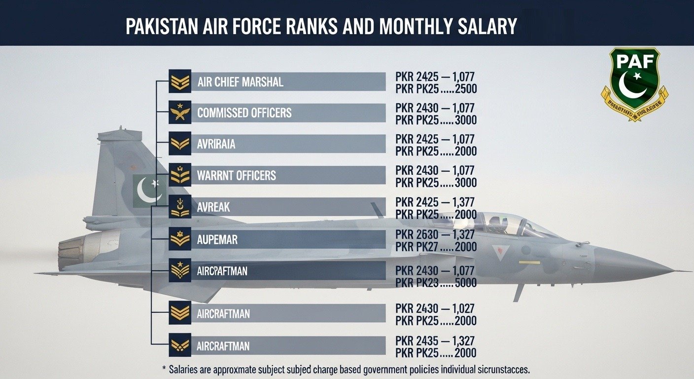PAF Pakistan Air Force Ranks And Salary Monthly