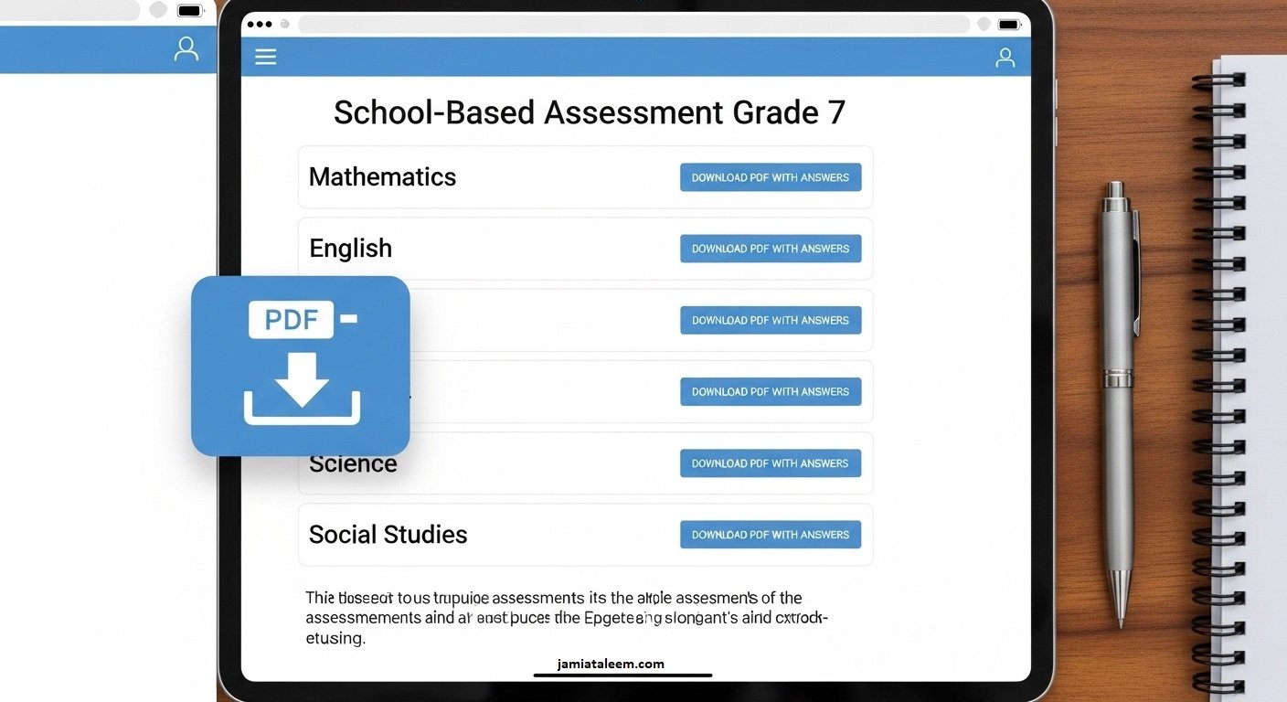 School Based Assessment 2026 Grade 7